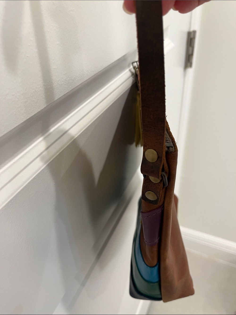Genuine Leather Handmade Sunrise Multicolor With Adjustable Strap - Picture 5 of 13